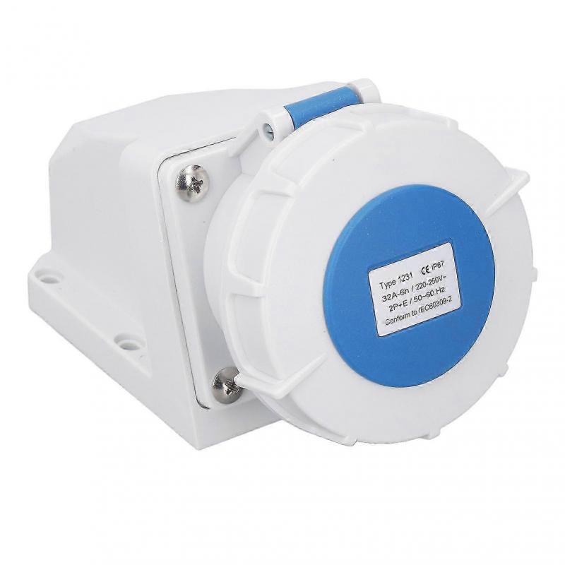 Industrial Connector Socket 32A 2P+E Surface Mounted IP67 Waterproof Socket Industrial Connector 220 - JA