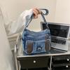 Модная винтажная женская сумка через плечо из высококачественной джинсовой ткани Сумка на плечо Вместительная сумка-тоут Легкие ручные сумки