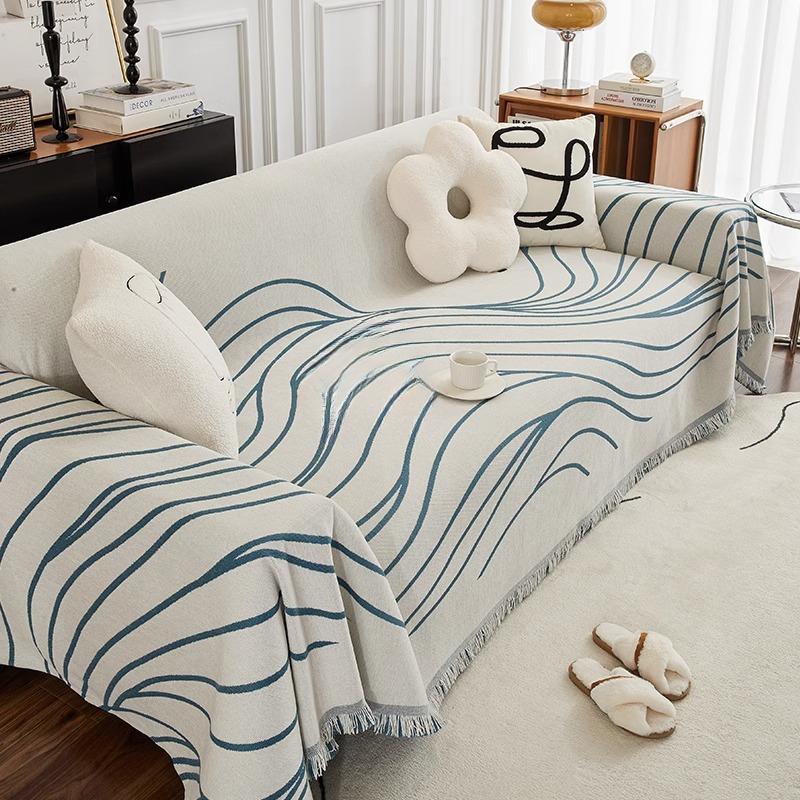 Ткань для чехла на диван из синели Line, универсальное всесезонное, простое, современное и модное полотенце для дивана с полным покрытием, высококачественное одеяло для дивана