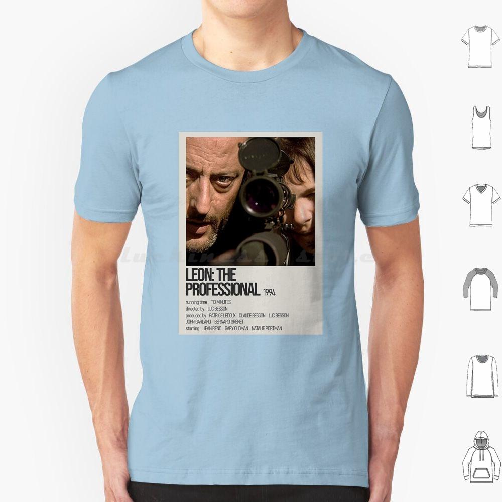 Léon The ProfessionalYellow Black Artwork T Shirt Cotton Men Women DIY Print Leon Leon The Professional Movie Mathilda Natalie