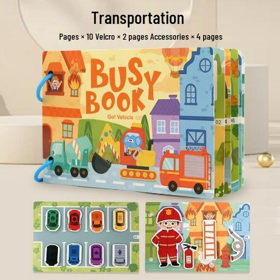 Развивающая книжка для малышей: Карточки на липучках для раннего развития и детского сада