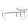 VidaXL Set of 2 Coffee Tables White Solid Pine Wood 822363