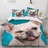 Full Size Bed Cover Set Cute Cartoon Dog Duvetcover 2pcs Pillowcase 3d Comforter Bedding Sets Twin Animals Bed Room Set No Sheet