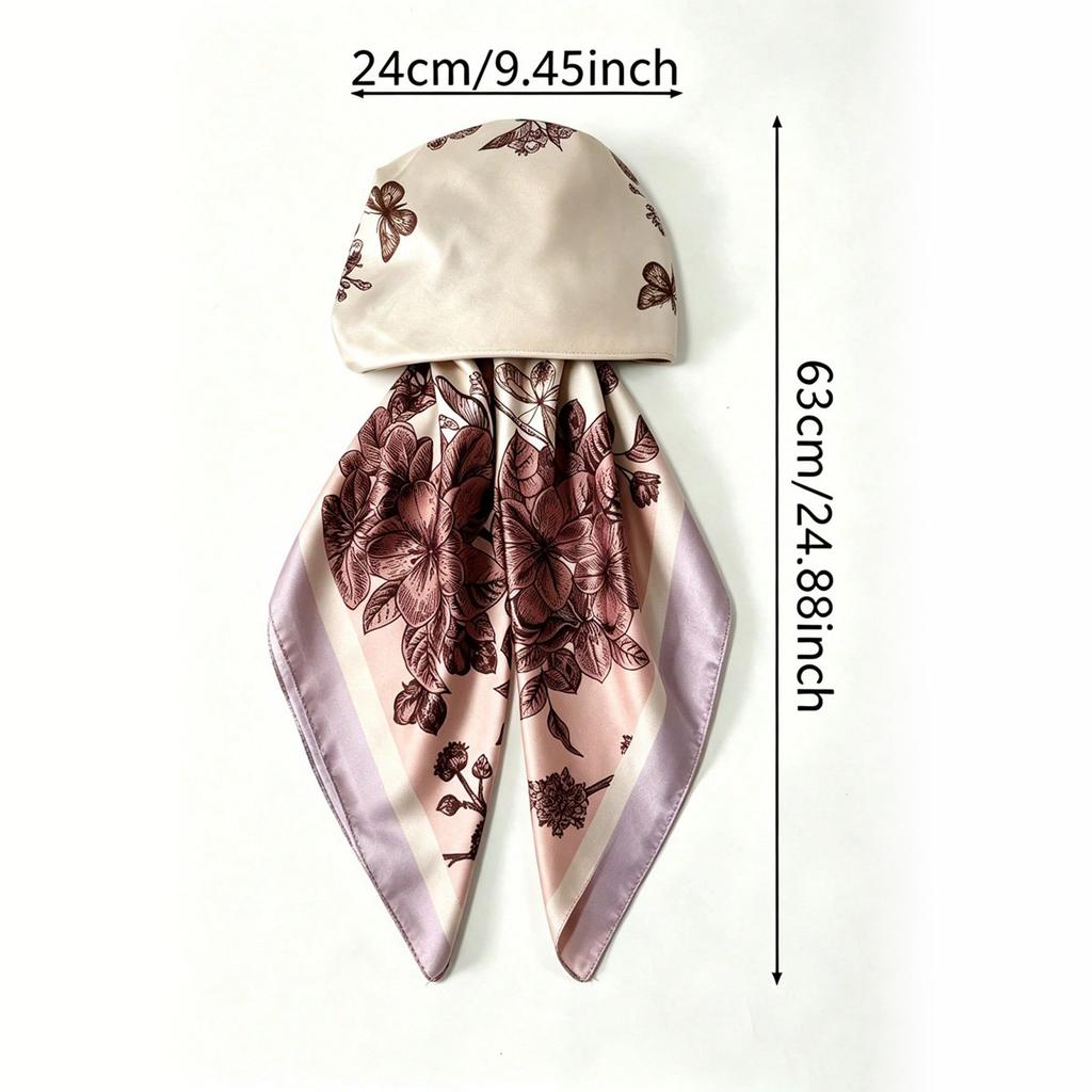Spring And Autumn Headscarves Are Fashionable And Hot-Selling Elastic Satin Women'S Headscarves