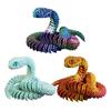 30 см Статуэтка Модель Животного 3D Печатная Змея Игрушка Подвижные Суставы Игрушка-Антистресс Настольное Украшение Вращающаяся Фигурка Змеи Декор для Дома