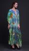 Phagun Branch & Colorful Parrot Bird Long Caftan Maxi Dress Beach Swimwear Cover Up Womens