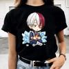 2021 My Hero Academia T-Shirt Summer Women Boku No Hero Tee Shirt Anime Clothes Harajuku Vintage Aesthetic Female Manga Tshirt Unisex