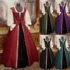Medieval Renaissance Square Neck Full Skirt Two-Piece Dress