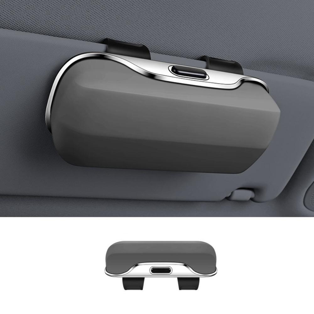 Stable Car Glasses Box Press Switch Eyeglass Case Universal Car Sunglasses Holder Sun Visor