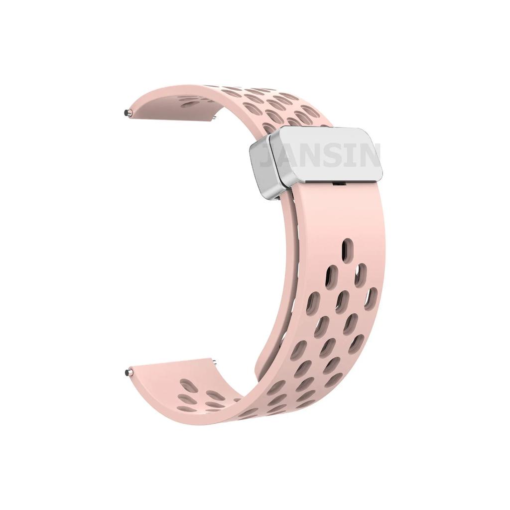 22mm Magnetic Silicone Strap For Amazfit Bip 6 5 5 Unity/GTR 2 3 4 Breathable For Amazfit Stratos/Balance/Pace Sports Wrist Belt