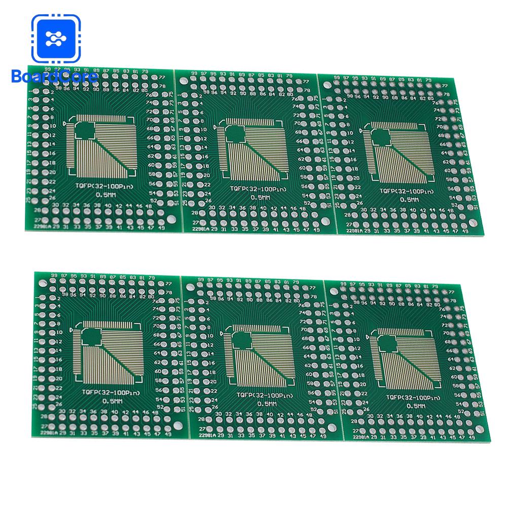 10/20 шт. Адаптерная печатная плата SMD FQFP TQFP 32 44 64 80 100 LQFP SMD DIP-переключатель 0,5/0,8 мм Комплект печатных плат