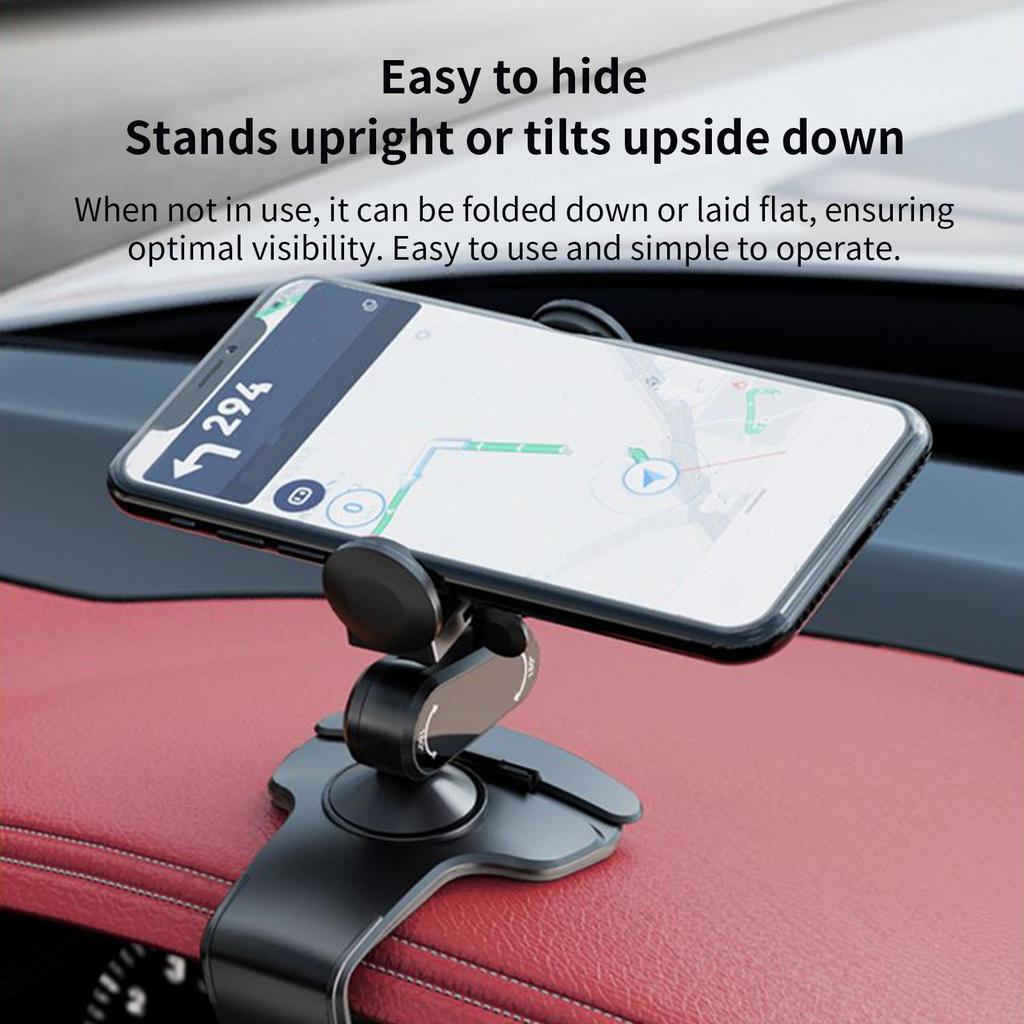 Car Phone Holder Dashboard Rotation Dashboard Phone Stand Foldable Stand 360 Degrees Rotating Holder For Auto Automotive Road