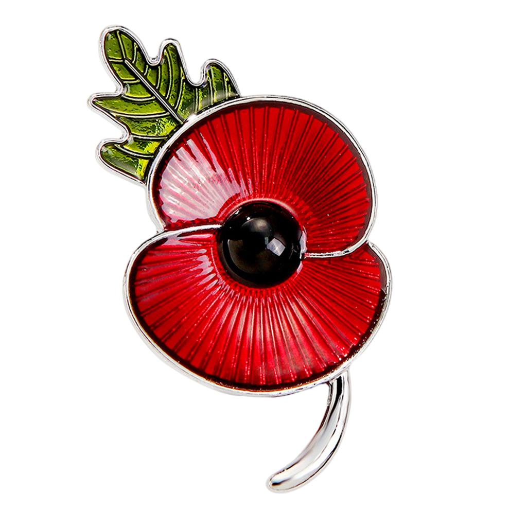 Poppy Flower Shape Brooch Durability Alloys Brooch Enamel Poppy Pin Fashionable for Artistic and Stylish Individuals