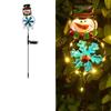 Solar Christmas Light Led Snowman Elk Penguin Outdoor Light Garden Lawn Decorative Light