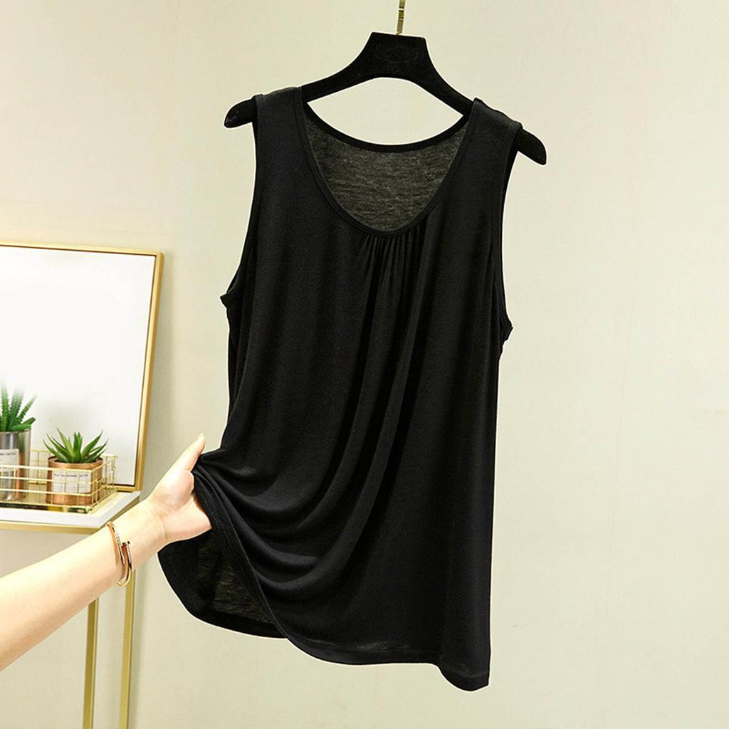 Женский свободный повседневный и удобный летний внутренний длинный однотонный базовый жилет