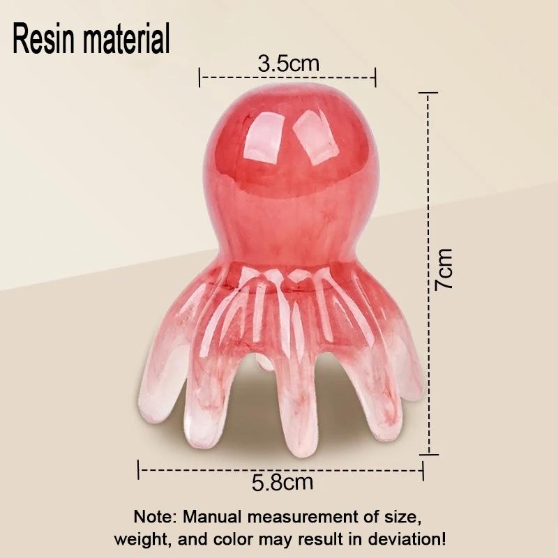 1PCS Resin Octopus Scraping Tool for Facial & Body Use Muscle Relaxation Stress Relief Health Care Octopus Shaped Gua Sha