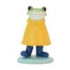 Tea Life Daikai Copeu Mascot Frog Rain Poncho for the Rainy Season 621557 (W3.8cm, D2.8cm, H6cm)