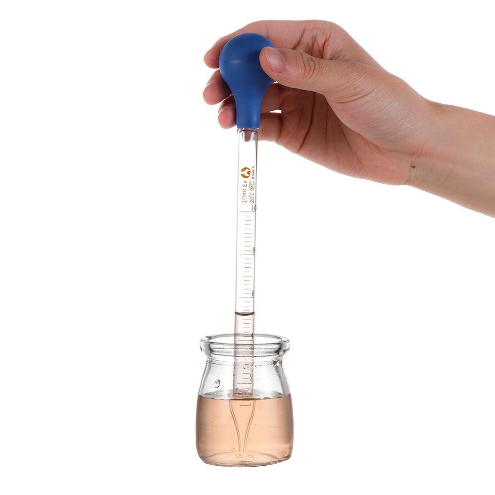 Useful Lab Supplies Transparent Graduated Pipettes Liquid Transfer Rubber Head Glass Dropper