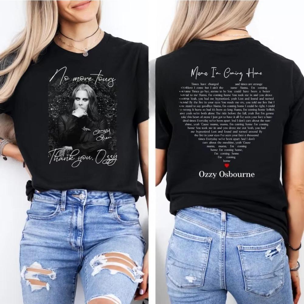 Оззи Осборн No More Tour Женская Мужская Футболка с Принтом Оззи RIP Трибьют Мемориал Мама Оззи Осборна Я Возвращаюсь Домой Футболка