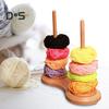 Wooden Yarn Holder Single or Double Yarn Skein Holder Desk Yarn Thread Dispenser Spinner for Crocheting Twirling Yarn Knitting Embroidery Accessory