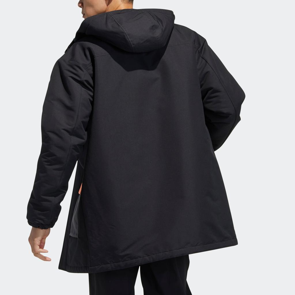 adidas Удобная теплая стеганая куртка с капюшоном, мужские куртки, черная GN7379