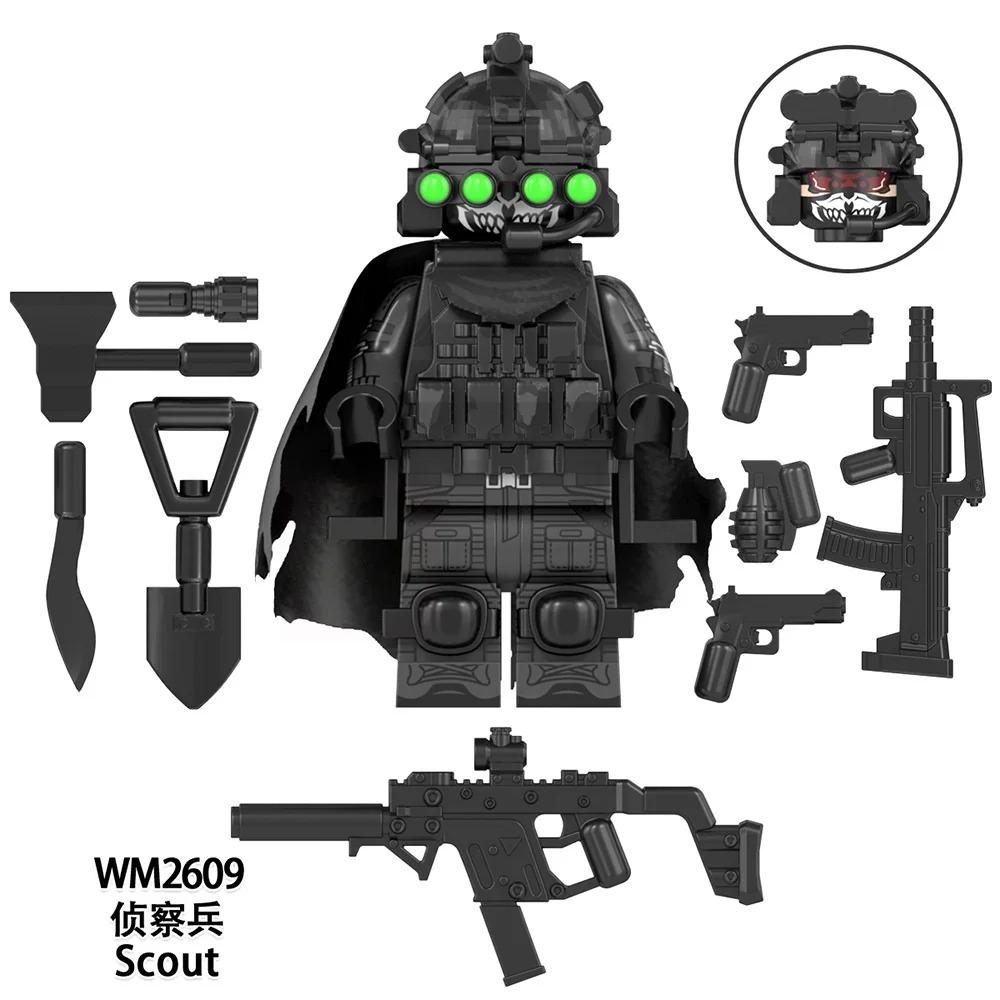 WM6147 WM6168 WM6169 Military Series SWAT Special Forces Building Block Commando Soldier City Police Cap Mini Action Figure Toys