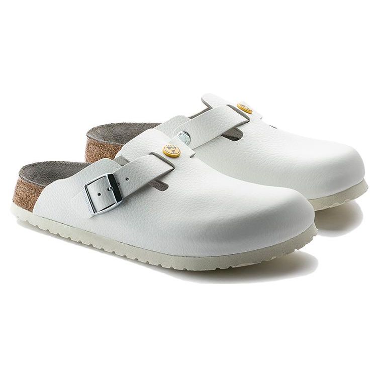 Birkenstock Бостон Удобные Универсальные Для Поездок Противоизносные Сабо Женские сабо Белые 0061378