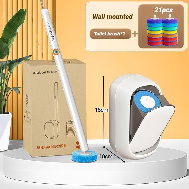 Toilet Brush Disposable Replacement Head With Holder Refills Long Handle Bowl Bathroom Cleaning For Home WC Wall Mounted Set
