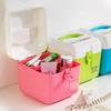 Многофункциональный бытовой портативный двухслойный маленький ящик для хранения игрушек, канцелярских товаров, лекарств, детских перекусов
