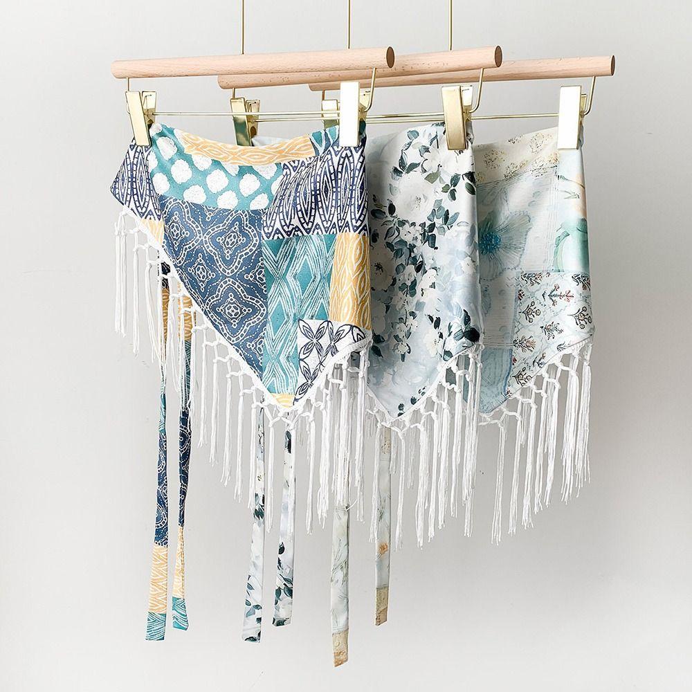 Tassels Fringe Waist Belt Embroidery Floral Triangular Belt Triangle Waistband Dress Jeans Decor