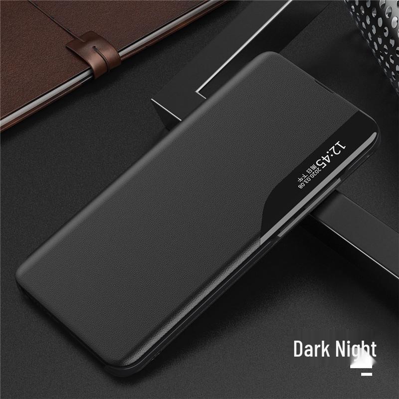 Совместимый чехол для телефона Samsung S25/24/23/22/21 Ultra FE: Магнитный, Кожаный, Защищенный от падений, с боковым окошком.