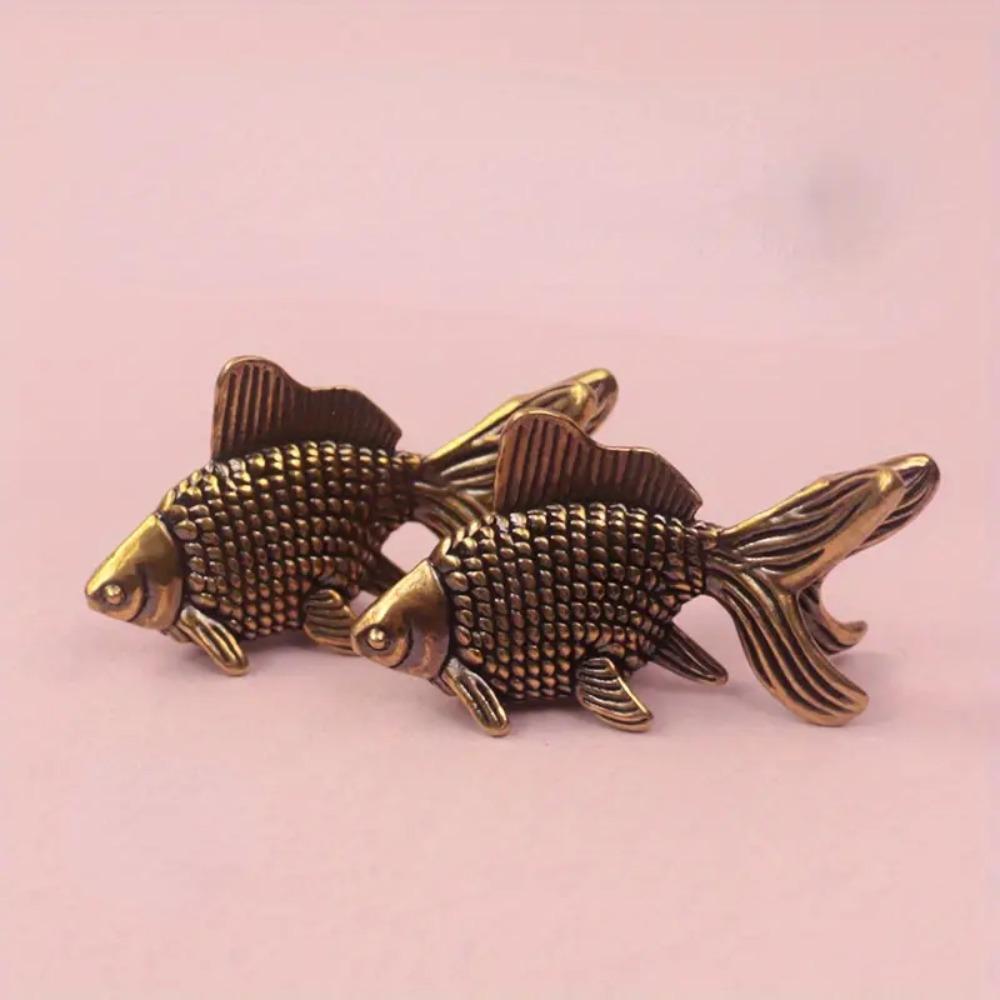Милые фигурки золотых рыбок Древний талисман на удачу Скульптура животного День матери День отца