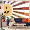 F-FUN SOUL Affirmation Tapestry 40x30inches Brave Positive Affirmations Wall Hanging Rainbow Tapestries for Office Bedroom Home Decor Dormitory