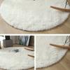 Fluffy Wool Rug Living Room Carpets Faux Fur Round Mat Kids Room Long Plush Rugs Home Bedroom Decor Shaggy Carpet