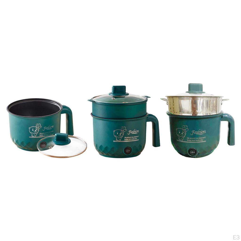 Electric Cooker 1.8L Cooking Pot Machine Multifunctional Soup Steamer Heating Pan for Noodles