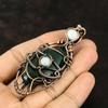 Evil Eye Bloodstone Copper Pendant Gemstone Copper Wrapped Jewelry Handmade Pendant Rainbow Moonstone Pendant Evil Eye Jewelry Gift For Her