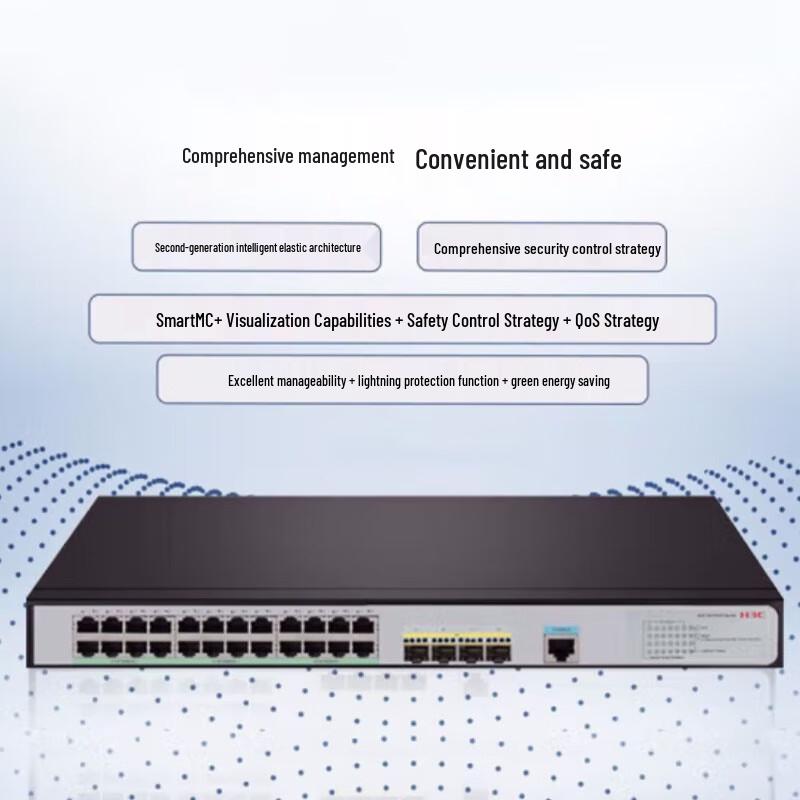 H3C S5120V3-28P-HPWR-SI Layer 3 Managed PoE+ Gigabit Switch