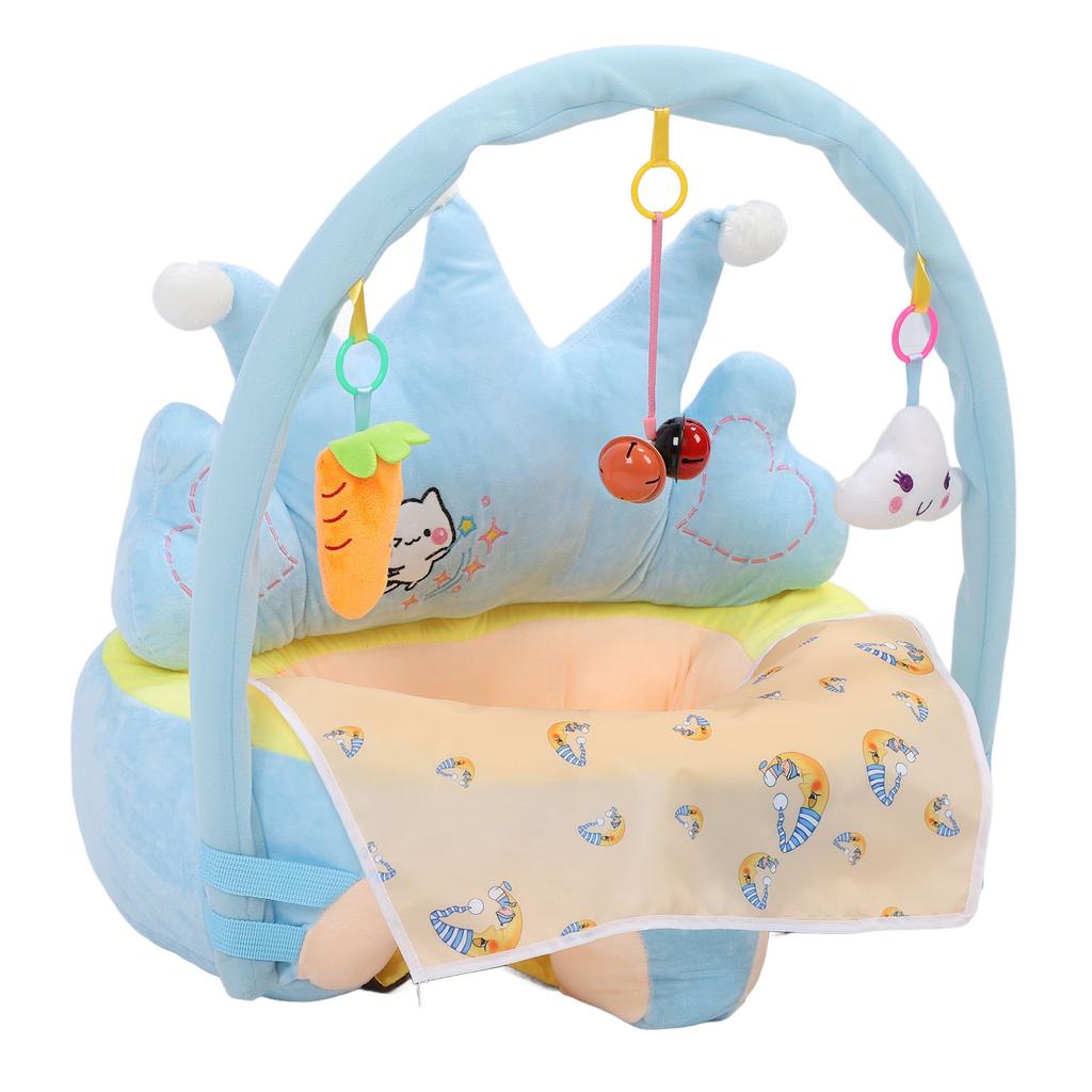Baby Support Seat Soft Crown Shaped Keep Sitting Posture Comfortable Learning To Sit Chair Plush