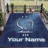 Custom Text Printed Rug France national football team Non Slip Floor Carpet For Home Room Decor
