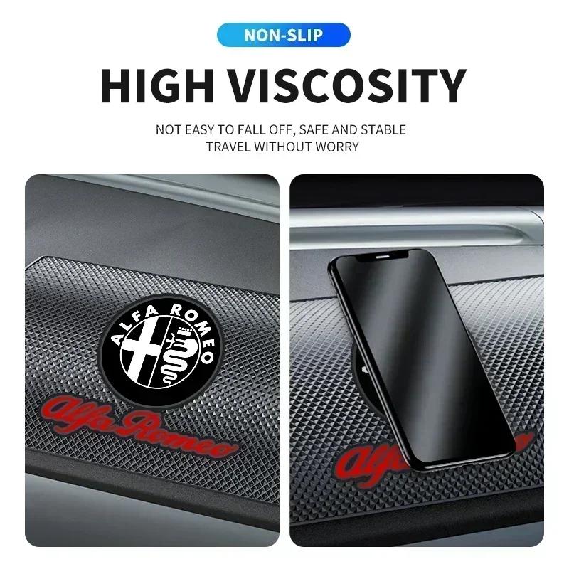 Car Stickers Car Styling Anti-Slip Mat Silicone Dashboard Non-Slip Pad For Alfa Romeo Giulia Stelvio MiTo Giulietta Tonale ALFA  zj4