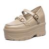 Fujin 10cm 12cm Pu Microfiber Fashion Height Increasing Buckle Ladies Casual Platform Wedge Hot Sale Women Slip On Females Shoes