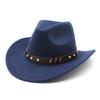 Tibetan Belt Western Cowboy Hat Woolen Felt Hat Men'S And Women'S Top Hat Outdoor Riding Hat