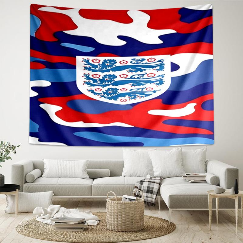 1PC England Football Crest Printed Tapestry Room Decoration Wall Hanging for Living Room Bedroom, dormitory, Birthday and Christmas gifts