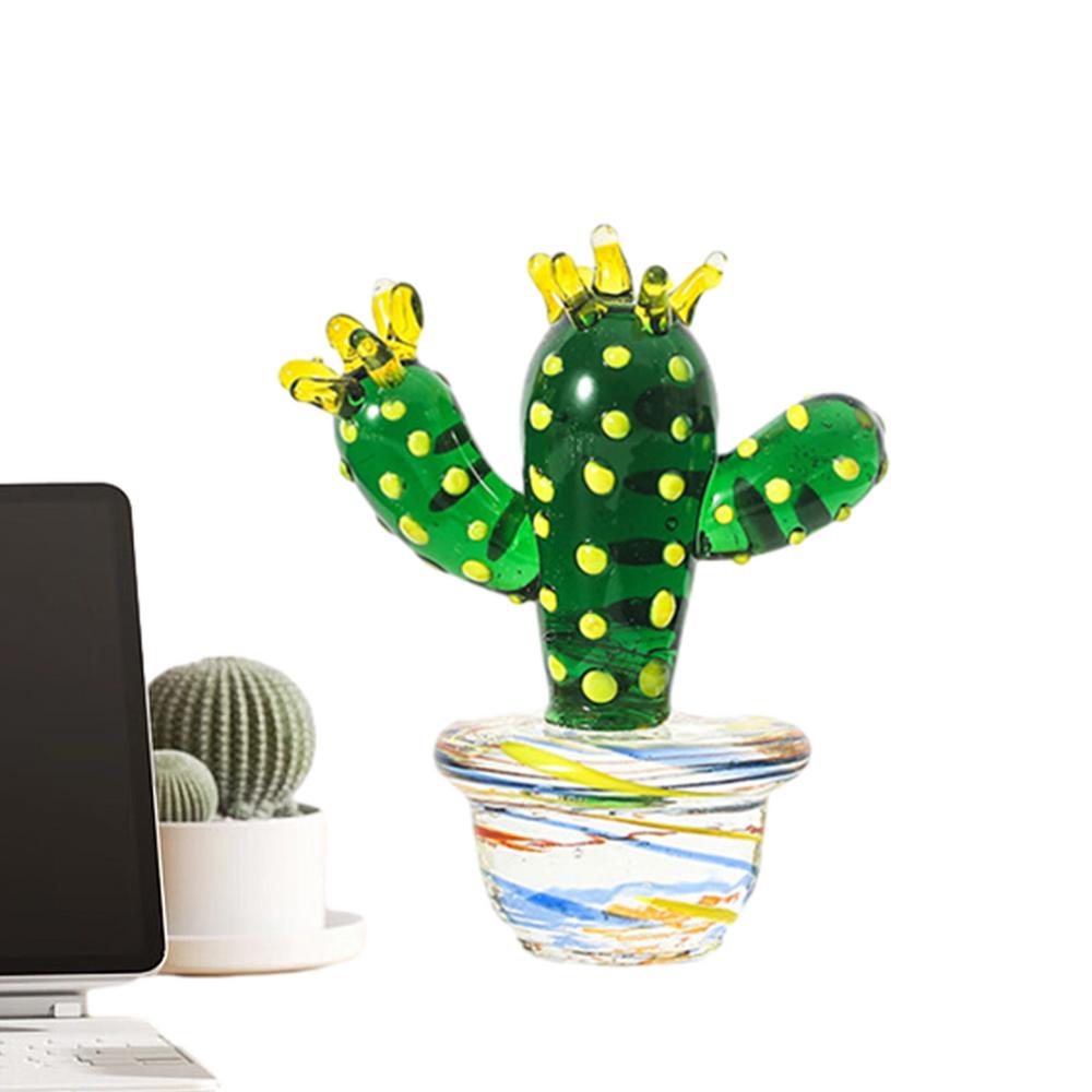 Мини-фигурки кактусов, украшения, стеклянный кактус, бонсай, декор, скульптуры и фигурки, настольные украшения, украшения для автомобилей и дома, игрушки