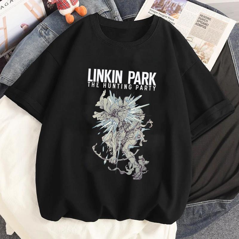 Футболка с графическим принтом рок-группы Linkin Park, летняя женская повседневная с короткими рукавами, уличная одежда, футболки, топы, Харадзюку, с круглым вырезом, одежда