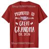 Funny Promoted To Great Grandma Est 2026 Grandmother 100% Cotton T-shirts Fashion Casual Loose Oversized Streetwear T Shirt