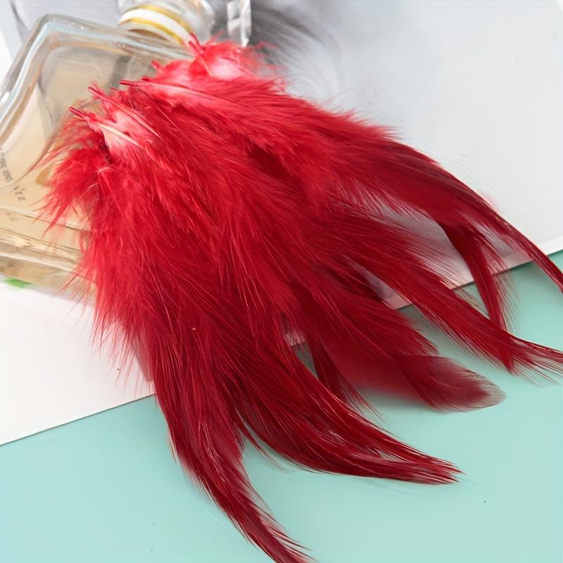 Rooster Feather 3-5inches for Crafts Grizzly Chicken Saddle Fly Tying Feather Dream Cather Jewelry Earring Accessory
