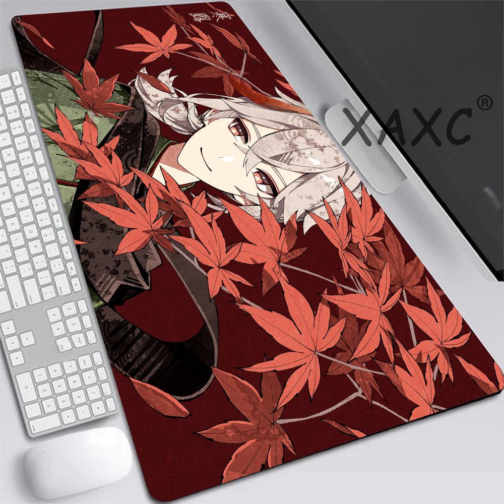 HYBXAXC Mouse Pad Cute HD Genshin Impact Pattern Kawaii Game Desk Pad Extended Gaming Keyboard Mats Large xcm Gamer Mousepad