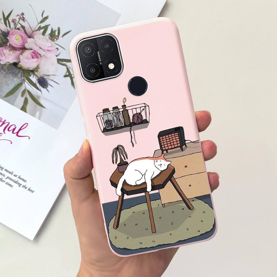 For Oppo A15 Case Oppo A15s CPH2179 Cute Fashion Candy Painted Cover Soft TPU Phone Case For Oppo A15 A 15 s OppoA15 Full Bumper