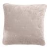 Velvet Cushion Cover - "Gipsy" Topstitching Finish Southern Wind - Gipsy Naturel - Cushion 45 X 45 Cm